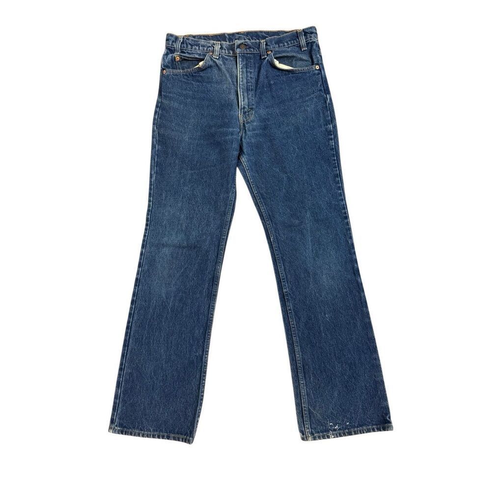 Levis 517 Dark Wash Bootcut Jeans Vintage Orange Tab Mens 34x32